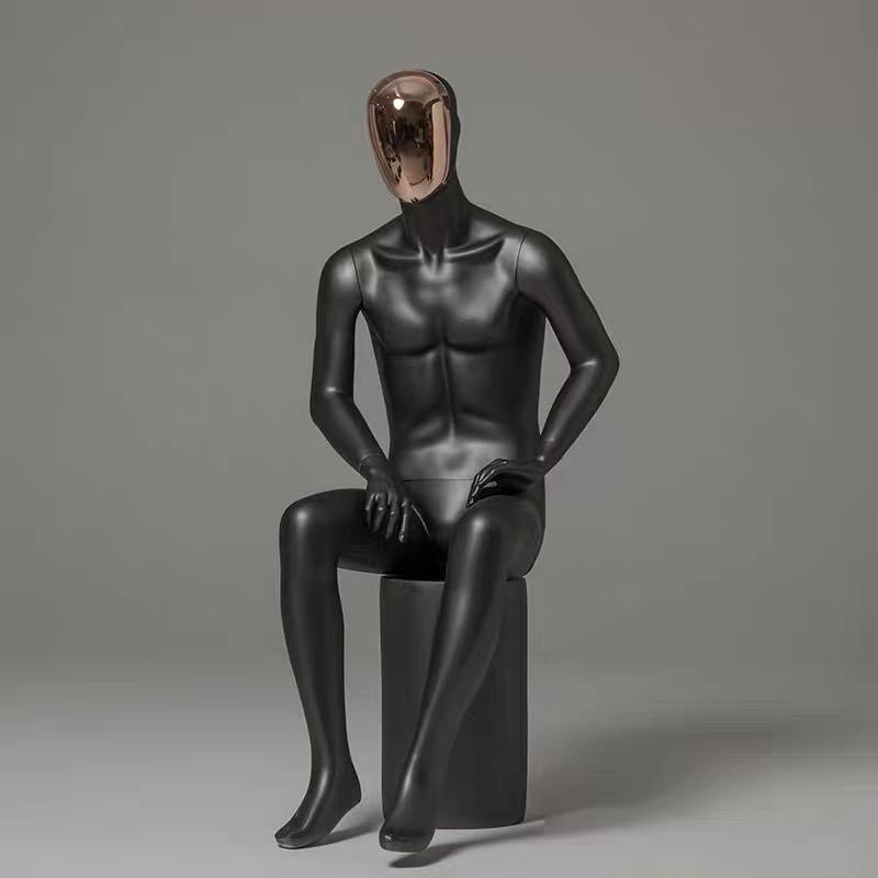 Sentado Maniqui cromo plata/oro cara