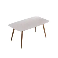 Table et chaises de salle à manger modernes de luxe en acier inoxydable et marbre, nouveau ensemble de table à manger rectangulaire en marbre pour la maison