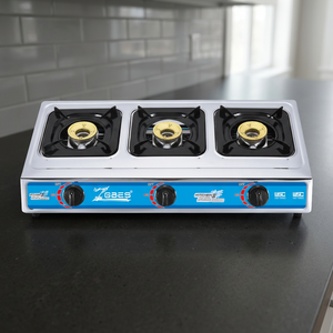 ZGBES Estufa de Gas Económica de 3 Quemadores, Cubierta de Acero Inoxidable, Doble Combustible, Protección Contra Apagado de Llama, Encendido Electrónico, Fácil Operación, Portátil - Product Image 2