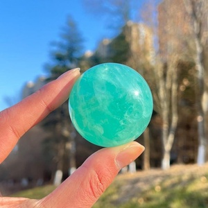 Natural Green <b>Crystal</b> <b>Ball</b> Polished Engraved Feng Shui Sphere Ornament for Home Decor - Product Image 5