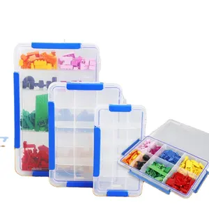 Multi-fungsi 3 Gesper 15 20 24 28 Kotak Mainan Lego Plastik Kotak Penyimpanan Tebal Kotak Kosong Multi-Grid Kotak Puzzle Komponen Sekrup