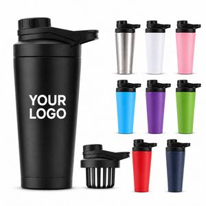 Custom logo 24 oz Insulated Metal <b>Shakers</b> <b>Bottles</b> Cup for <b>Protein</b> Mixes and Pre Workout Leak Proof Stainless Steel <b>Shaker</b> <b>Bottle</b> - Product Image 1
