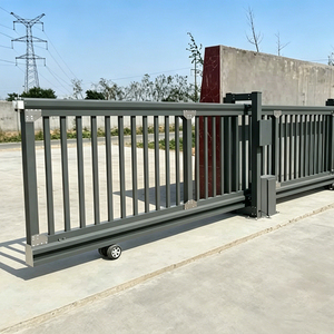 <span class=keywords><strong>Portail</strong></span> <span class=keywords><strong>coulissant</strong></span> automatique en aluminium de grande taille pour l'extérieur, design moderne, idéal pour les maisons et les écoles – Le plus populaire - Product Image 1