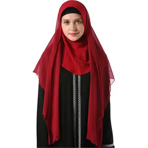 Foulard de tête musulman d'été, châle, mousseline de soie, hijab, pour femmes, tendance