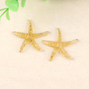 カスタムメイド40mmサイズカラーシミュレーションキラキラヒトデフラットバックレジンカボションヘッドバンドヘアクリップ用 - Product Image 3