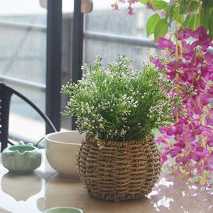 Artificial <strong>Plants</strong> Fake Flowers UV Resistant Faux Green Greenery Fake Plastic Flowers Shrubs <strong>Plants</strong> Hanging Planter Home Garden - Product Image 2