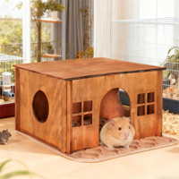 Nichoir en bois de haute qualité pour cochon d'Inde, maisons en bois pour petits animaux avec lit robuste pour hamster