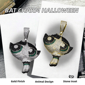 Colgante de Murciélago para Decoración de Halloween 2024, Chapado en Oro, Aleación con Circonitas, Estilo Y2K, Regalo Genial - Product Image 2