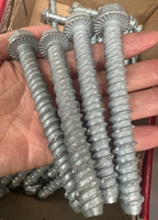 Vis autoperceuses en acier au carbone de qualité supérieure, galvanisées au zinc, grade 8.8, pour projets de construction, bâtiments industriels, chevilles d'ancrage
