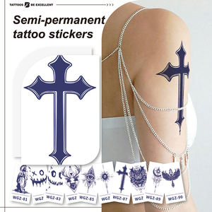<span class=keywords><strong>Tatuajes</strong></span> Temporales Cruzados a Prueba de Agua para <span class=keywords><strong>Hombres</strong></span> y Mujeres, Adhesivos Decorativos para el Cuerpo, de Larga Duración, Seguros para <span class=keywords><strong>la</strong></span> Piel - Product Image 1