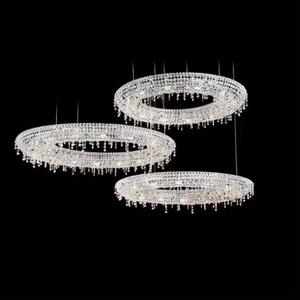 Suspension moderne de luxe en cristal pour hauts plafonds, villa et hôtel, lustre de salon, lustre de plafond haut de gamme - Product Image 6