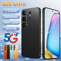 HP Seluler S26Ultra Murah Global 5G Tidak Terkunci Layar HD 7,3 inci 16GB+1TB Penyimpanan Besar 108MP Baterai Besar 8000mAh Ponsel Pintar