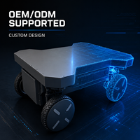 Châssis de robot robuste Senfar SFLZ800 4WS 4WD avec suspension indépendante multi-liens, capacité de 200 kg, braquage zéro pour AGV AMR et logistique sur site