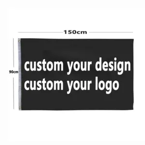 Drapeau de promotion personnalisé Totem 3x5ft sublimation logo vierge bannière toute conception drapeau volant extérieur