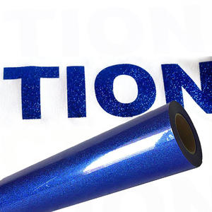 50cm X 25M Rolo Gold Glitter Flex Vinyl Low Temperature <span class=keywords><strong>Heat</strong></span> <span class=keywords><strong>Transfer</strong></span> <span class=keywords><strong>Foil</strong></span> para Vestuário Têxtil Feito de PET PU Metal - Product Image 2