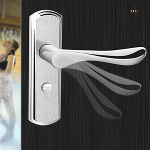 Modern Hotel Toilet <b>Door</b> <b>Lock</b> Stainless Steel Keyless Single Tongue Indoor/Outdoor Exterior Kitchen <b>Bedroom</b> Bathroom <b>Door</b> Handle - Product Image 5