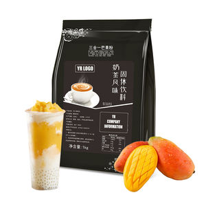 Polvo para Té de Burbujas de Mango Personalizado con Azúcar y Crema Vegetal, Espuma de Leche Instantánea, Bolsa de 1 kg, Ingredientes Populares para Té de Burbujas - Product Image 3