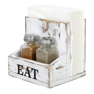 Porte-serviettes rectangulaire en <span class=keywords><strong>bois</strong></span> laqué pour la cuisine, la <span class=keywords><strong>table</strong></span> à <span class=keywords><strong>manger</strong></span>, rangement et décoration de serviettes en papier - Product Image 1