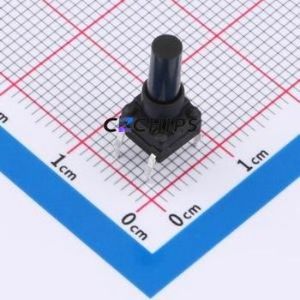 TSW06112-145B331CA Tactile Switch Through hole-4P,6.1x6.1mm Switch Single Pole Single Throw Round Button 1.8N 6.1mm - Product Image 1