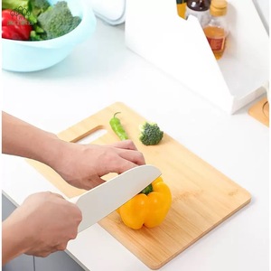 Bamboo Cutting Board Rectangle Natural <b>Wood</b> Color With Handle For Fruit Bread Dessert Serving - Product Image 4