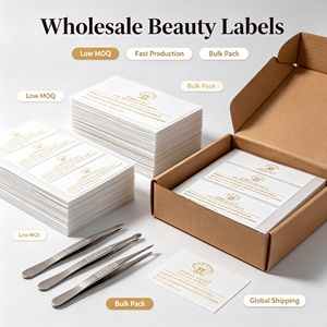 Etiquetas Rectangulares Autoadhesivas con Estampado Dorado Personalizadas al por Mayor, Papel de Arte para Empaquetado de Cosméticos en Paquetes a Granel - Product Image 1