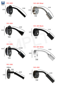 12-24V DC <span class=keywords><strong>LED</strong></span> RV nội thất <span class=keywords><strong>Dimmable</strong></span> cạnh giường ngủ đọc ánh sáng đèn với USB sạc linh hoạt cổ ngỗng Motorhome Caravan xe tải du thuyền - Product Image 2