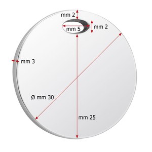 Piastra Lucida con Foro da 30 mm di Diametro per Componenti e Accessori di Gioielleria - Product Image 2