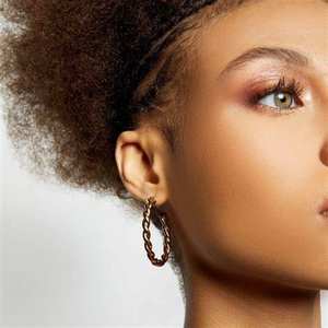 ต่างหูแบบไม่สิ้นสุดทำจากเชือกบิดเกลียวชุบทอง18K สีเงินสเตอริ่ง925 - Product Image 5