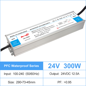 300W Constant Voltage High PF>0.95 <b>LED</b> Strip <b>Driver</b> 100-240V/170-264V AC-DC 12V <b>24V</b> IP67 Waterproof <b>LED</b> Power Supply Transformer - Product Image 5