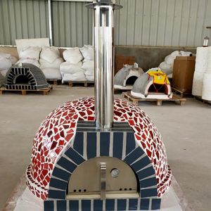 Four à briques à pizza Offre Spéciale multi-combustibles intégré en céramique manuel pour installation en extérieur - Product Image 2
