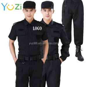 <span class=keywords><strong>ชุด</strong></span>เครื่องแบบยามเครื่องแบบสีดำสำหรับผู้<span class=keywords><strong>ชาย</strong></span>เสื้อแจ็คเก็ตสีดำสำหรับใส่ได้ทั้งชายและหญิงออกแบบโลโก้ของคุณเอง - Product Image 2