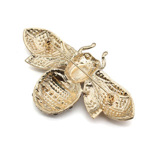 Joyería de talla grande personalizada, broches de moda de cristal con diamantes de imitación, broche de abeja para vestido de señora, broche al por mayor - Product Image 3