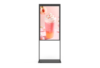 Pantalla de Menú para Restaurante con Brillo de 2500 Nits, Pantalla Digital Publicitaria Ultrafina de Pie, Apta para Tiendas