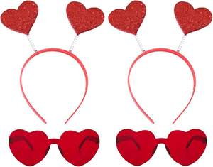 Performance di <span class=keywords><strong>san</strong></span> <span class=keywords><strong>valentino</strong></span> eco-friendly in plastica rosso Love Glasses montatura vestito cerchietto per capelli WUHUSHI Party forniture promozionali - Product Image 6