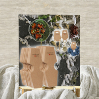 Porte-cartes en papier kraft blanc et brun fait main pour boucles d'oreilles, colliers, bracelets, emballage de bijoux, cartes de présentation