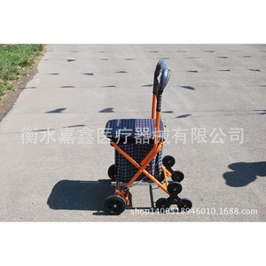 Jiaxin Senior Shopping Cart 40cm <b>Foldable</b> With Seat For Elderly Outdoor Use - Product Image 5