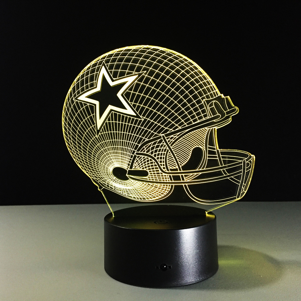 NFLダラス・カウボーイズ サインボール ダラスカウボーイズNFLアクリルLED 3Dイリュージョン