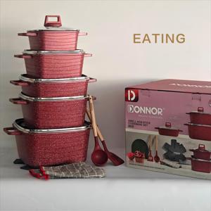 Pentole antiaderenti in alluminio pressofuso 16 pezzi Set di pentole da cucina di grandi dimensioni Set di pentole a induzione in <span class=keywords><strong>granito</strong></span> - Product Image 5