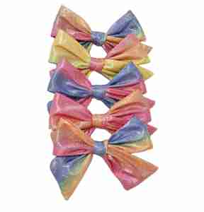 ชุดคลิปหนีบผมสไตล์ผ้าหางยาวและสั้นสำหรับสาวๆกิ๊บติดโบว์หวานแบบสั่งทำ - Product Image 5