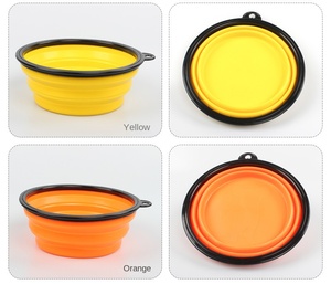 Taşınabilir Anti-tip silikon katlanır köpek kase plastik kedi maması & su kasesi Canine & Feline Pet sahipleri için arkadaşı - Product Image 6