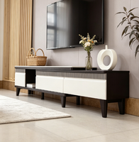 Meuble TV moderne réglable et table basse, mobilier de maison en gros avec panneau rétractable, rangement pour salon