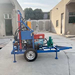 Machine de forage de puits d'eau de profondeur de 200 mètres avec moteur diesel plates-formes de forage de forage de mine hydraulique pour les roches - Product Image 6