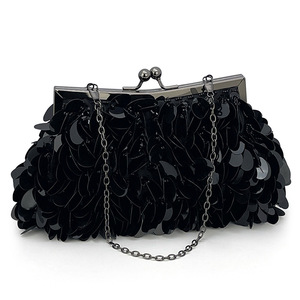 New High-Quality <b>Sequin</b> Clutch Bag Party Shiny Fashion Ladies <b>Handbag</b> Silver Small Square Evening Bag - Product Image 1