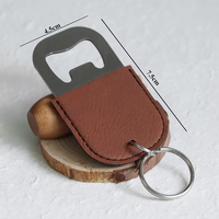 Porte-clés décapsuleur en similicuir gravé au laser en acier inoxydable, cadeau moderne personnalisé pour garçons d'honneur et témoin de mariage