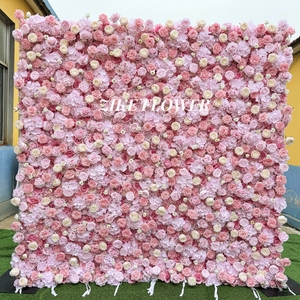 Floral Supplies Baby Shower Decoration Wedding Silk Rose Blush Pink Flower Backdrop Flower Wall 8x8 ft <strong>Back</strong> <strong>Drops</strong> for Events - Product Image 2