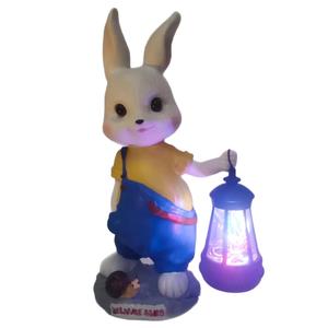 Linterna de Conejo LED de Resina, Luz Blanca Cálida, <span class=keywords><strong>Solar</strong></span>, Portátil, IP65, Decoración de Jardín y Patio, Regalo para Niñas - Product Image 6