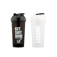 Nouveau Modèle Bouteille d'Eau en Plastique pour Fitness et Gym avec Logo Personnalisé, Shaker Mélangeur pour Protéines, Idéal pour le Sport