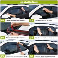 Kit de Protección Solar y Lluvia para Ventanas Laterales, 4 Piezas, Visera para Ventana, Protector de Lluvia, Deflector de Viento para ARCFOX Alpha S6 2025 2026