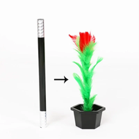1 ensemble de baguette magique pour faire apparaître des fleurs, tour de magie facile, jouets de magie pour adultes et enfants, accessoires de spectacle, cadeau idéal pour un anniversaire