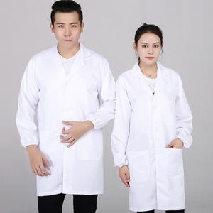 Blouse <span class=keywords><strong>de</strong></span> laboratoire en spandex blanc à manches longues personnalisable pour l'usine alimentaire, atelier anti-poussière, protection du travail, vêtements <span class=keywords><strong>de</strong></span> travail <span class=keywords><strong>de</strong></span> protection - Product Image 1